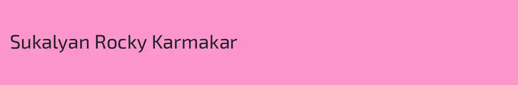 Sukalyan Rocky Karmakar